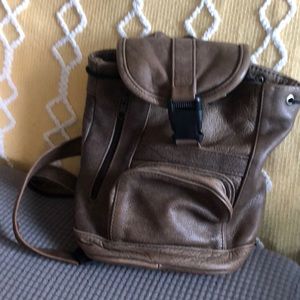 Backpack mini Genuine leather. Built to last with high quality stitching.